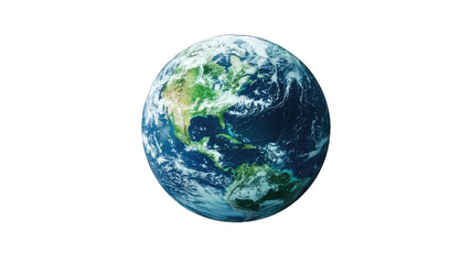 Fototapeta premium A detailed vibrant depiction of Earth Transparent background Created With Generative AI Technology 