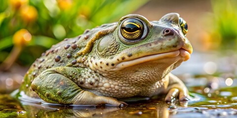 Vibrant green surroundings bring out the best in this striking Colorado River toad, stunningly captured in a close-up
