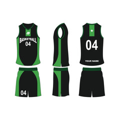 Basketball jersey set template collection.	