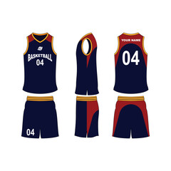 Basketball jersey set template collection.	