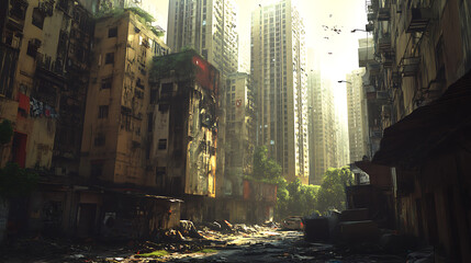 Fototapeta premium Luxury Towers, Forgotten Streets