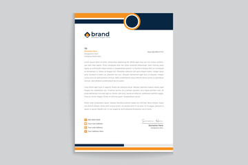 Orange shape letterhead design