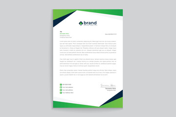 Green color letterhead design