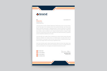 Orange shape letterhead design