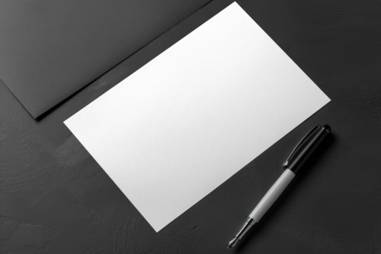 PNG flatlay invitation card mockup, transparent design