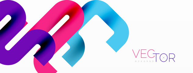 Abstract background curvy lines, minimal geometric design template