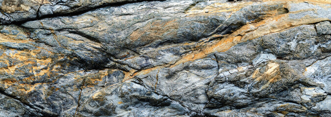 Grunge old gray marble stone background with dark cracks, great for your design and texture background. Horizontaal image.