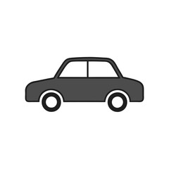 Fototapeta premium a simple car, vector silhouette, isolated white background 
