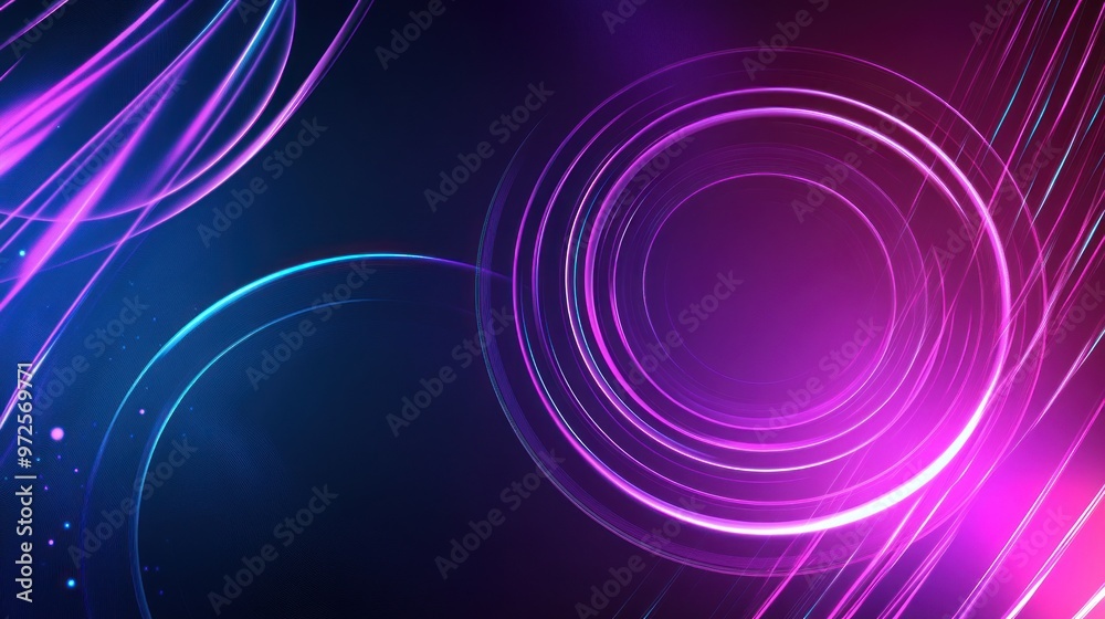 Sticker abstract neon lights design