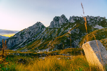  The Julian Alps, a mountain range of the Southern Limestone Alps that stretch from northeastern...