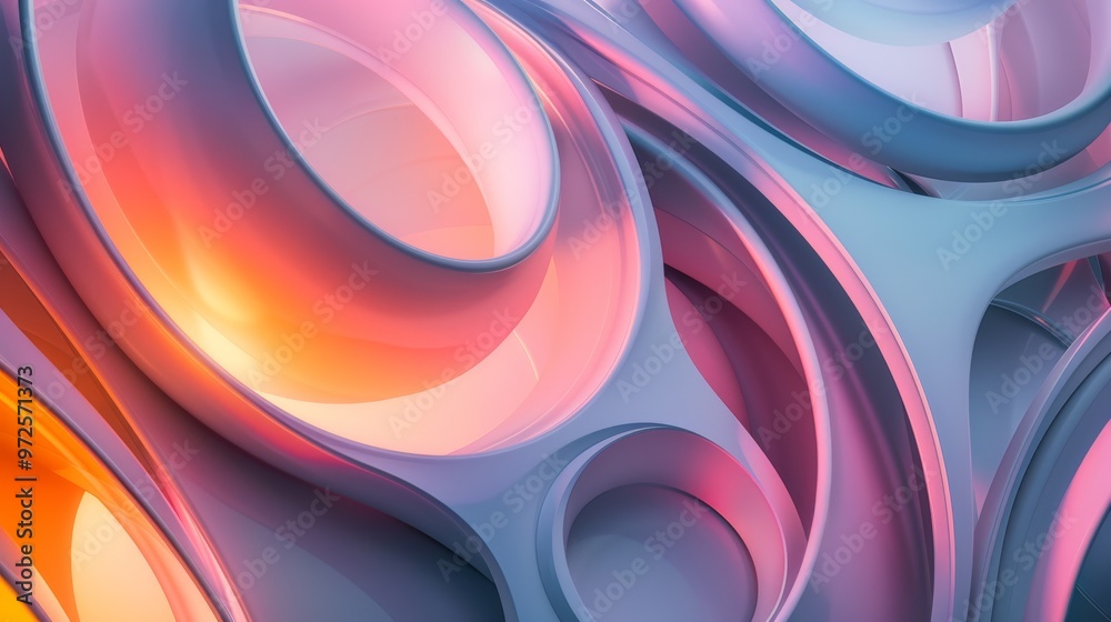 Aufkleber a visually striking abstract tech wallpaper made up of interlocking 3d shapes, including triangles, 