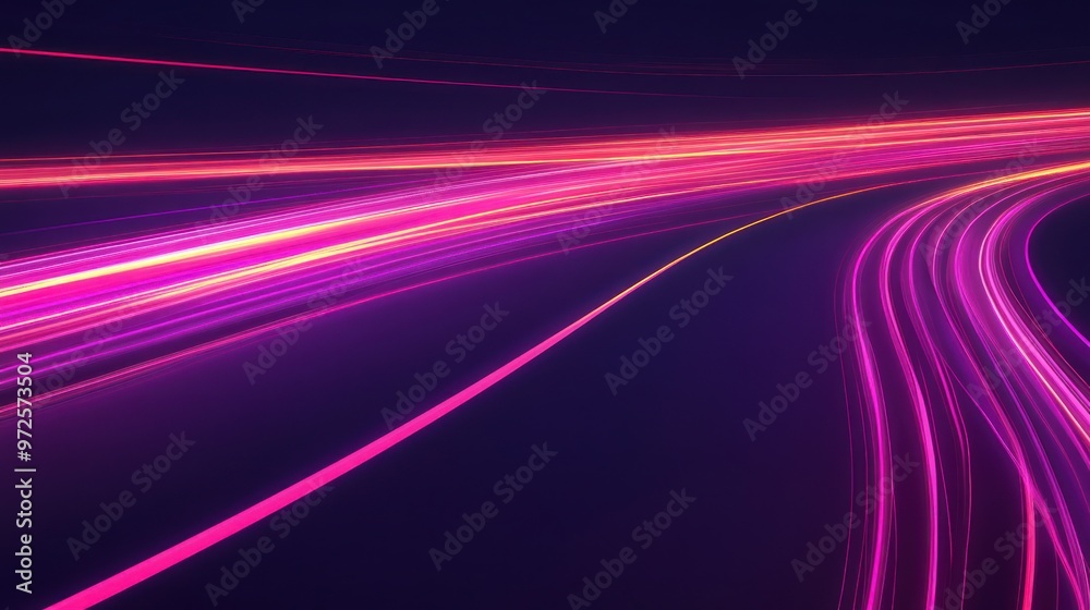 Wall mural abstract light trails