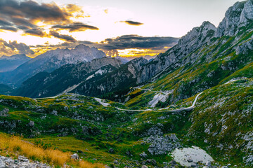  The Julian Alps, a mountain range of the Southern Limestone Alps that stretch from northeastern...