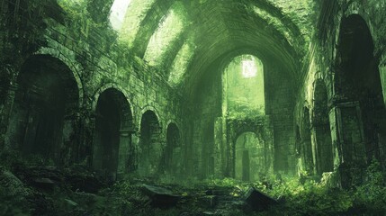 Obraz premium Overgrown Ruins