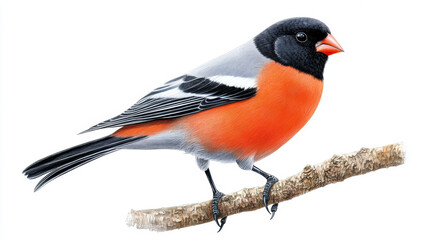 Fototapeta premium Bullfinch on Branch.