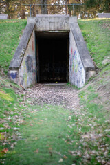 Entrance to abandoned bunker