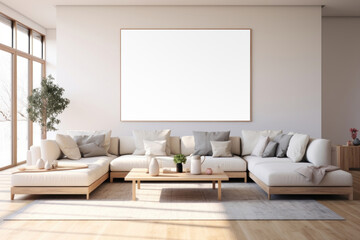 PNG living room photo frame  mockup, transparent design