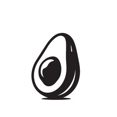 Avocado vector isolated on white background. Avocado logo, icon. Avocado vector illustration.