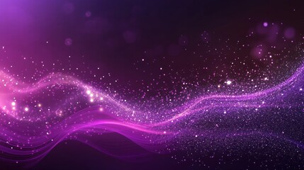 Fototapeta premium Abstract Purple Glitter Wave