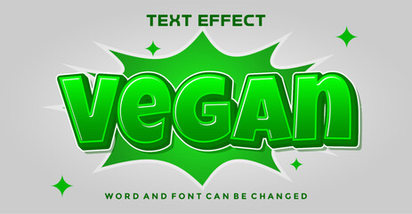 Vegan editable text effect