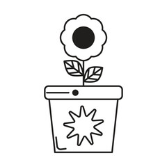 plant pot icon vector on white background