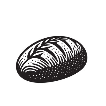 recommend clip art: Bread vector design. Bread silhouette black vector isolated on white background.