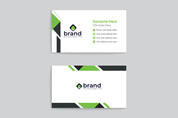 Green color business card design