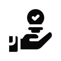 idea icon. vector glyph icon for your website, mobile, presentation, and logo design.