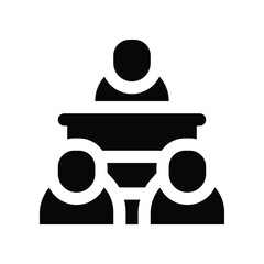 conference icon. vector glyph icon for your website, mobile, presentation, and logo design.