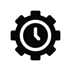 time management icon. vector glyph icon for your website, mobile, presentation, and logo design.