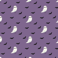 Fototapeta premium Pattern with owls