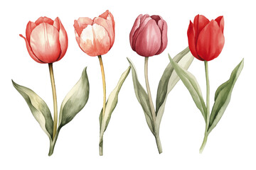 Obraz premium watercolour clipart of a Tulip 