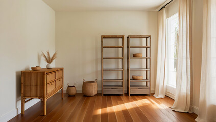 Fototapeta premium Designing a dressing room in a minimalist style