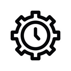 time management icon. vector line icon for your website, mobile, presentation, and logo design.
