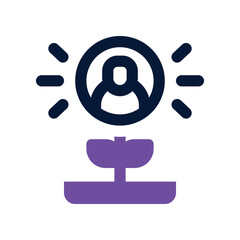 personal growth icon. vector dual tone icon for your website, mobile, presentation, and logo design.