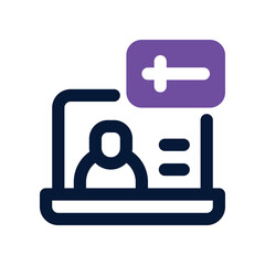 video call icon. vector dual tone icon for your website, mobile, presentation, and logo design.