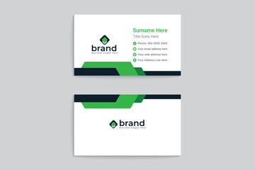 Green color business card design