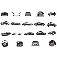 car icons set