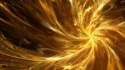 Fototapeta premium Bright explosion of golden and yellow light with black background, abstract background.Light streak effect background.Abstract light star, brilliant, illustration golden light lines Art.