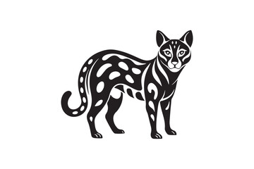Ocelot  silhouette vector illustration, Ocelot  silhouette vector, Ocelot  silhouette PNG , Ocelot  silhouette