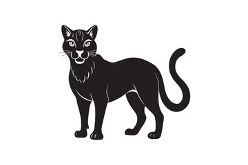 Ocelot  silhouette vector illustration, Ocelot  silhouette vector, Ocelot  silhouette PNG , Ocelot  silhouette
