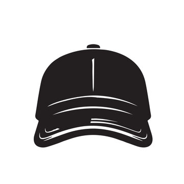 recommend clip art: Man's cap silhouette. Baseball cap vector design. Cap illustration.