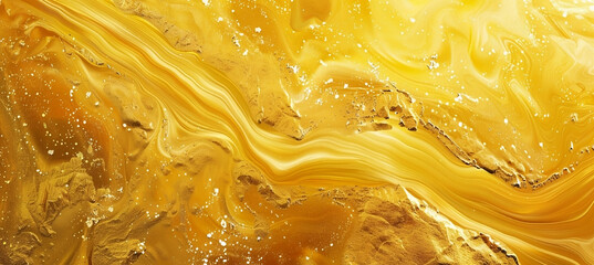 Gold shiny abstract watercolor texture.Golden paint watercolor.Abstract elegant, detailed gold glitter particles flow. Holiday shimmering luxury advertising background. Glitter liquid gold.