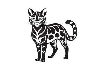 Ocelot  silhouette vector illustration, Ocelot  silhouette vector, Ocelot  silhouette PNG , Ocelot  silhouette