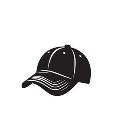 Fototapeta premium Man's cap silhouette. Baseball cap vector design. Cap illustration.
