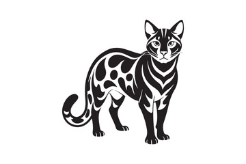 Ocelot  silhouette vector illustration, Ocelot  silhouette vector, Ocelot  silhouette PNG , Ocelot  silhouette