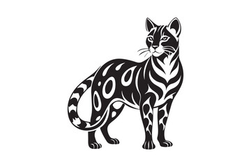 Ocelot  silhouette vector illustration, Ocelot  silhouette vector, Ocelot  silhouette PNG , Ocelot  silhouette