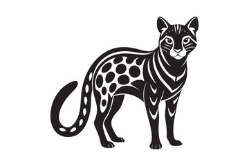 Ocelot  silhouette vector illustration, Ocelot  silhouette vector, Ocelot  silhouette PNG , Ocelot  silhouette