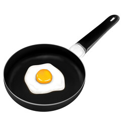 fried egg in a frying pan