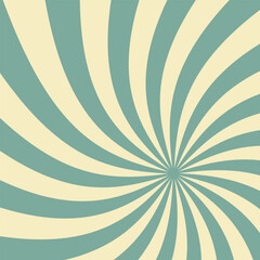 Sunlight retro horizontal background. Pale blue and beige color burst background. Sun beam ray background. 